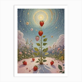 Strawberry's Reach For The Sky Art Print