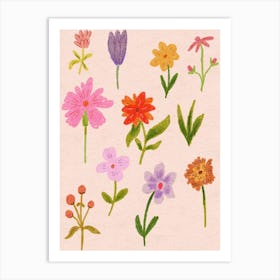 Watercolor Flowers Art Print