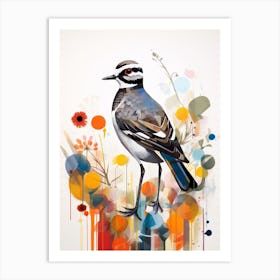 Bird Painting Collage Grey Plover 4 Art Print