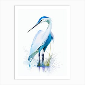 Little Blue Heron Impressionistic 1 Art Print