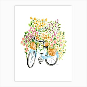 Flower Bike Art Print