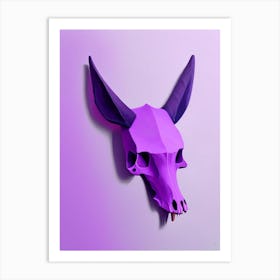 Animal Skull Purple Paul Klee Art Print