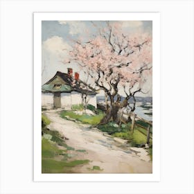 A Cottage In The English Country Side Painting 12 Art Print