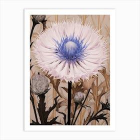 Flower Illustration Cornflower 3 Art Print