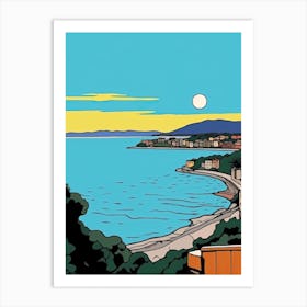 Minimal Design Style Of Nice, France 3 Art Print