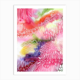 Abstract Watercolor Garden Art Print