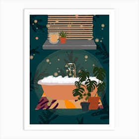 Bath time Art Print