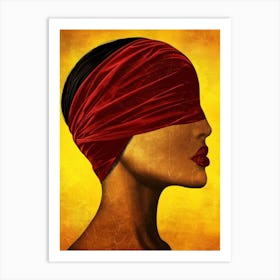 Blindfolded Woman Art Print