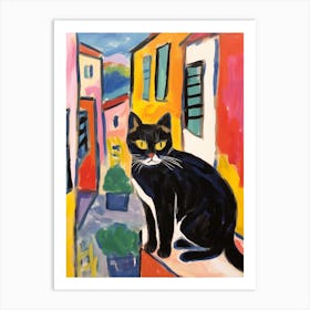 Painting Of A Cat In Pisa Itraly 2 Art Print