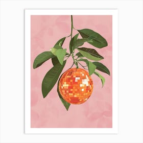 Orange On A Branch Art Print