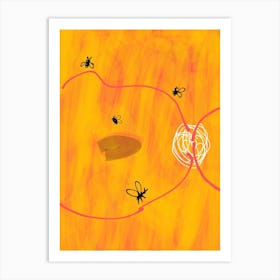 flies in the retina Art Print