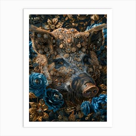 Diamonds Boar Art Print