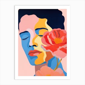 Woman With Flowers 1 Art Print