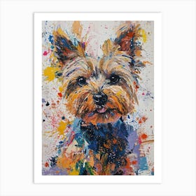 Yorkshire Terrier Acrylic Painting 12 Art Print
