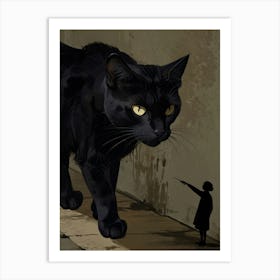 Black Cat Art Print