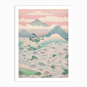 Mount Azuma In Fukushima Japanese Landscape 2 Art Print