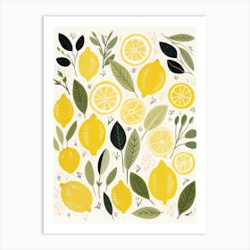 Lemons illustration 1 Art Print