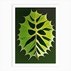 Sycamore Leaf Vibrant Inspired 1 Art Print