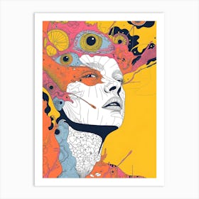 Psychedelic Woman 1 Art Print