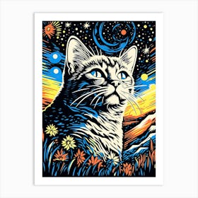 Quantum Purrmeter, Psychedelic Cats series Art Print