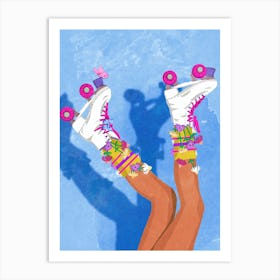 Skate like a girl Art Print