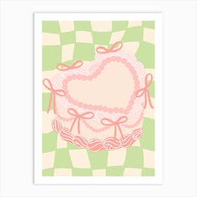 Coquette Heart Cake 1 Art Print