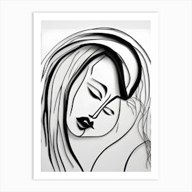 Woman'S Face 1 Art Print