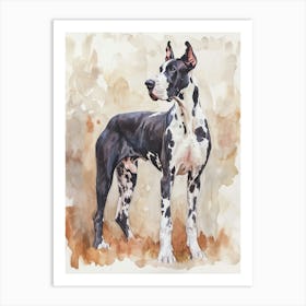 Great Dane Watercolor Painting 4 Art Print