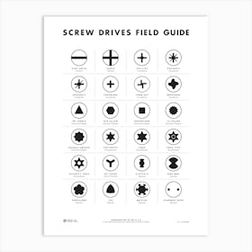 Screw Drives Field Guide Art Print
