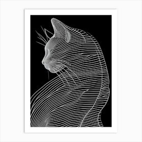 Abstract Cat Art Print