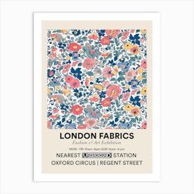 Poster Floral Dream London Fabrics Floral Pattern 2 Art Print