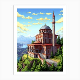 Trabzon Hagia Sophia Museum Pixel Art 4 Art Print