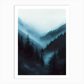 Misty Mountains 1 Art Print