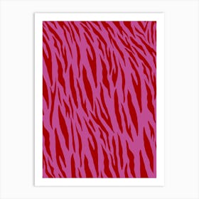 Red and pink glamorous animal print  Art Print