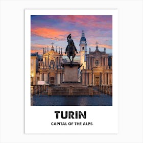 Turin, City, Cityscape, Landscape, Italy, Art, Wall Print Art Print