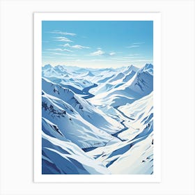Val Thorens   France, Ski Resort Illustration 0 Simple Style Art Print