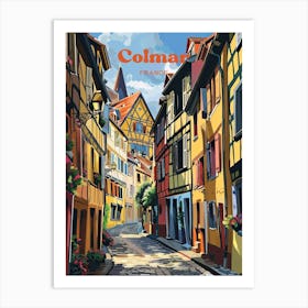 Colmar France Street Digital Travel Art Art Print