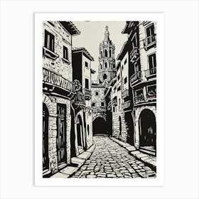 Street Scene In Spain 1 Art Print