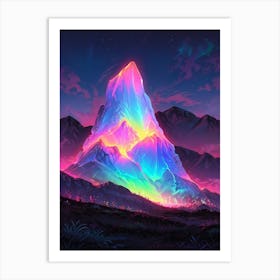 Rainbow Mountain Art Print