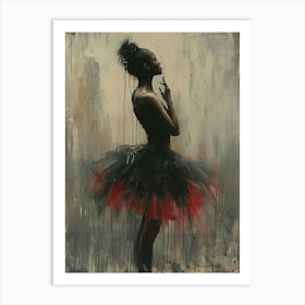 Black And Red Canvas Print Art Print