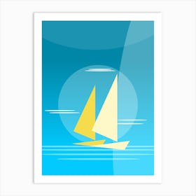 Sailboats On The Water Art Print