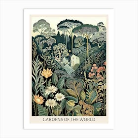 Gardens Of The World 3 Vintage Art Nouveau Botanical  Art Print