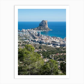 Coastal city of Calpe and the Mediterranean Art Print