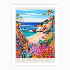 Poster Of Little Cove Beach, Australia, Matisse And Rousseau Style 3 Art Print