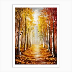 Autumn Forest Path Art Print