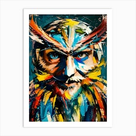 Owl man Art Print