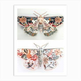 Shimmering Butterflies William Morris Style 7 Art Print