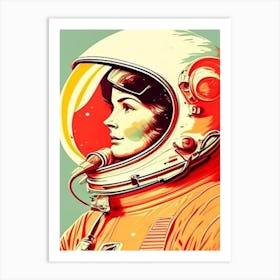 Cosmonaut Light Vintage Sketch Space Art Print