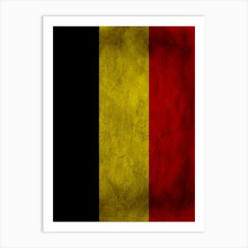 Belgium Flag Texture Art Print