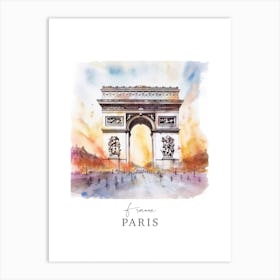 France, Paris Storybook 5 Travel Poster Watercolour Art Print